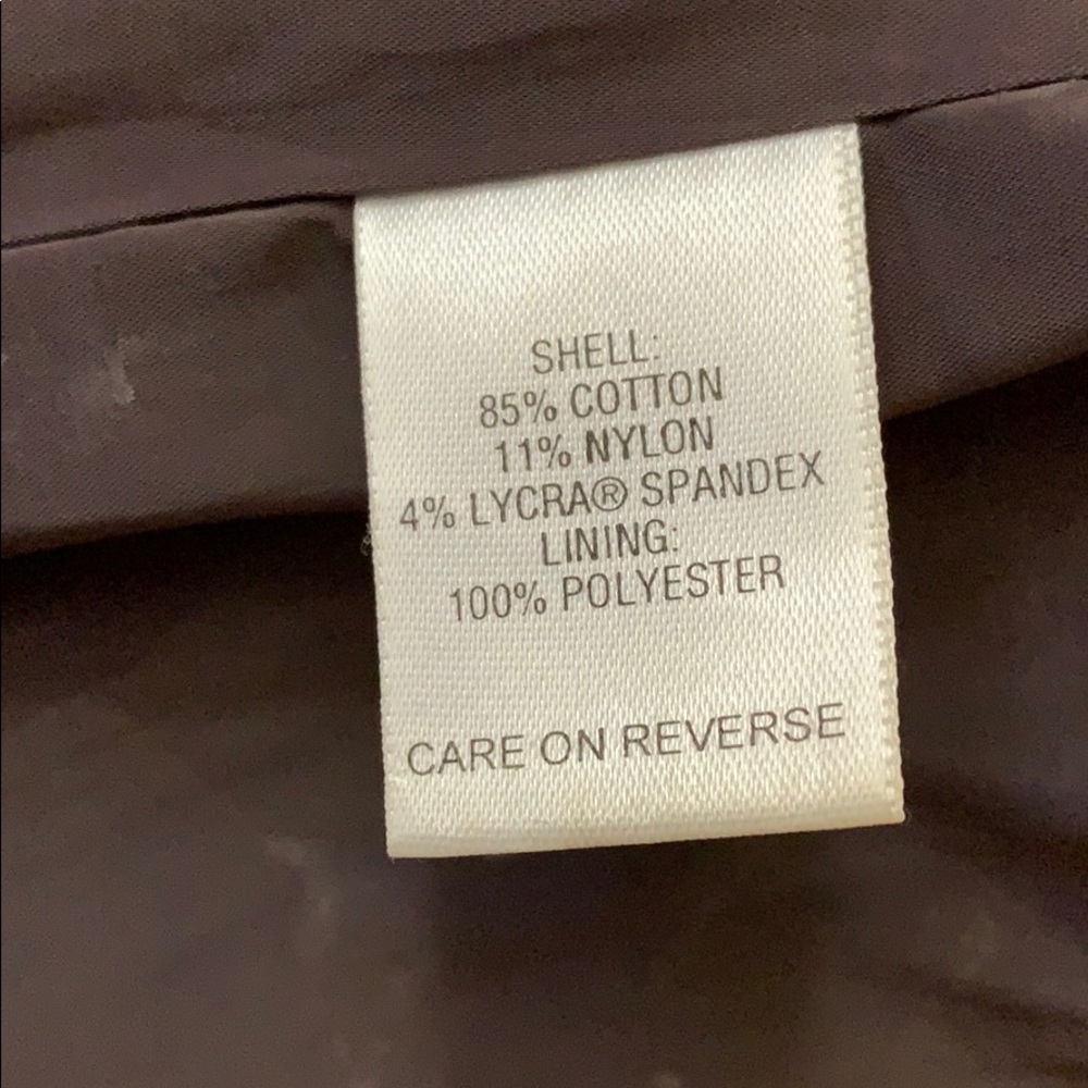 Brown pinstripe Talbots blazer size 14 - Picture 4 of 4